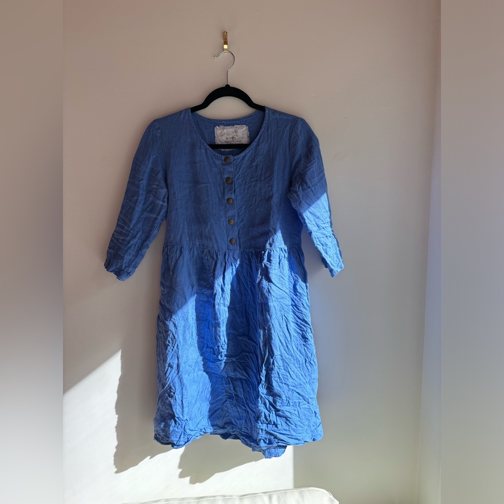 SOLD Not Perfect Linen Mama Dress